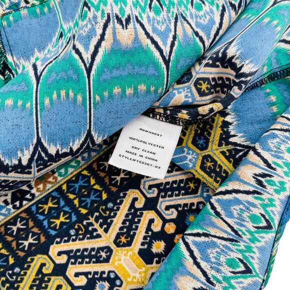 Collective Concepts Womens Boho Tribal Print Blouse Size S Polyester - Picture 3 of 6